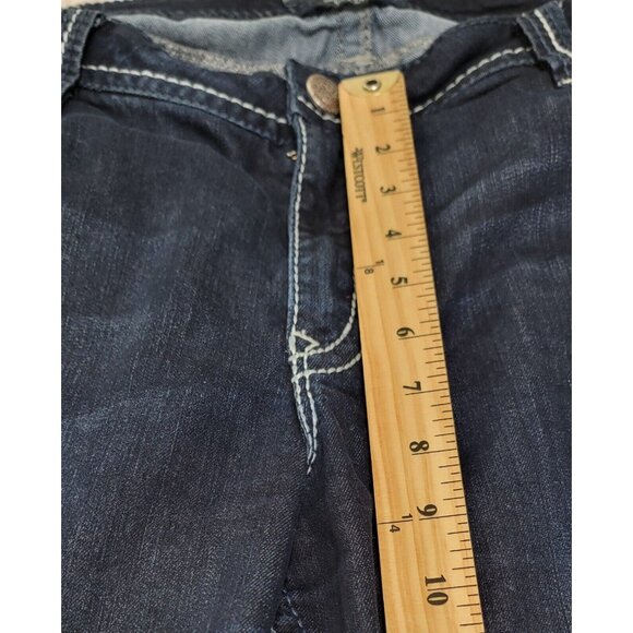 Silver Jeans Co Womens Blue Suki Flap Pockets Capri Denim Mid Rise Size 24 - Picture 9 of 11